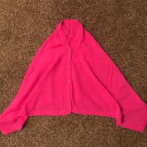 NWOT Lilly P Cashmere Pink Poncho (girls L/AXS)